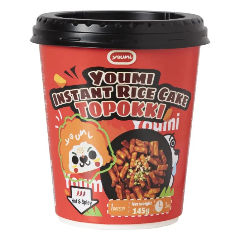 Topokki rice cake - Youmi hot & spicy - 145 gram