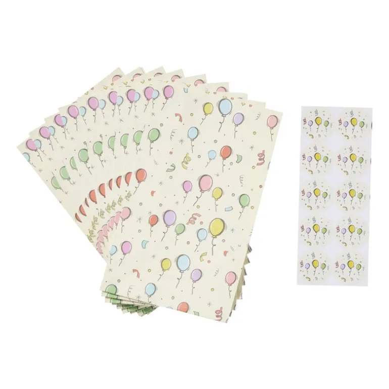 Traktatie zakjes ballon - multikleur - set van 10