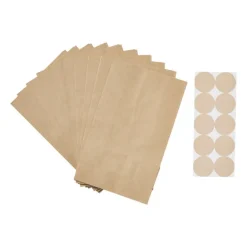 Traktatie zakjes craft - multikleur - set van 10