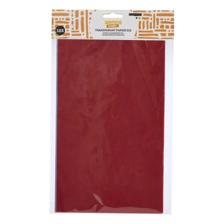Transparant papier - multikleur - set van 10