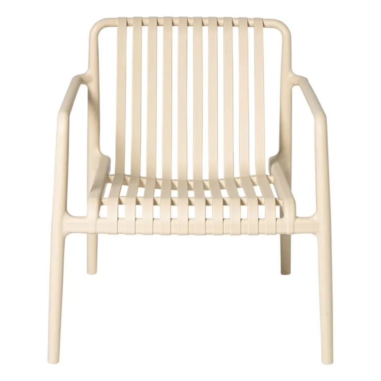 Tuinfauteuil Lea - beige - 75.5x75.5x66.5 cm