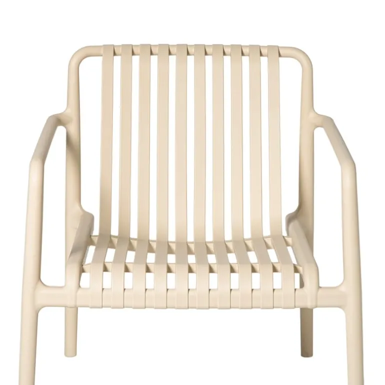 Tuinfauteuil Lea - beige - 75.5x75.5x66.5 cm