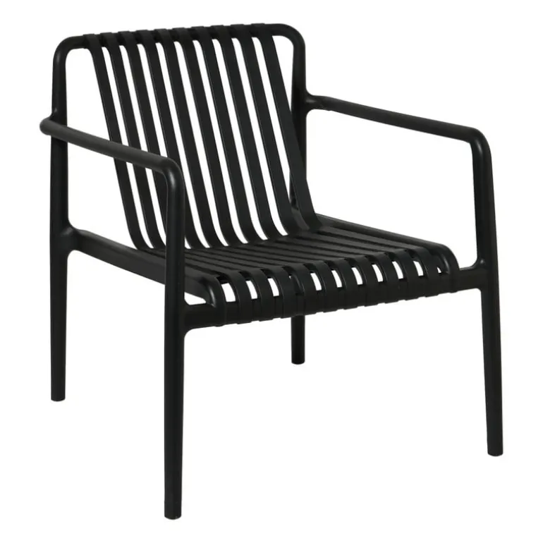 Tuinfauteuil Lea - zwart - 75.5x75.5x66.5 cm