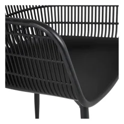 Tuinstoel elisa - zwart - 63x53x85 cm