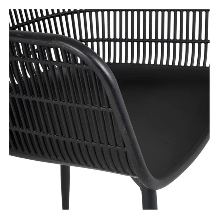 Tuinstoel elisa - zwart - 63x53x85 cm