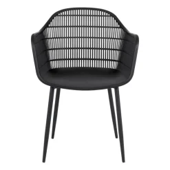 Tuinstoel elisa - zwart - 63x53x85 cm
