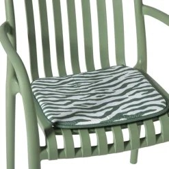 Tuinstoel kussen - zebraprint - 38x41 cm