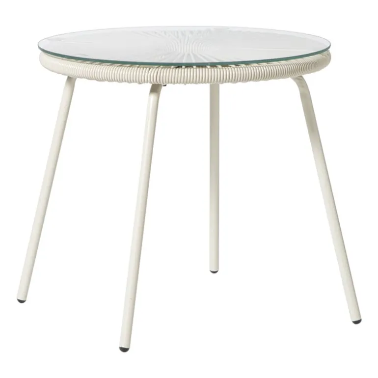 Tuintafel Hawaii - beige/transparant - ø45x42 cm