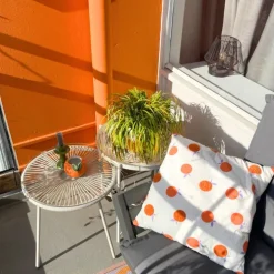 Tuintafel Hawaii - beige/transparant - ø45x42 cm