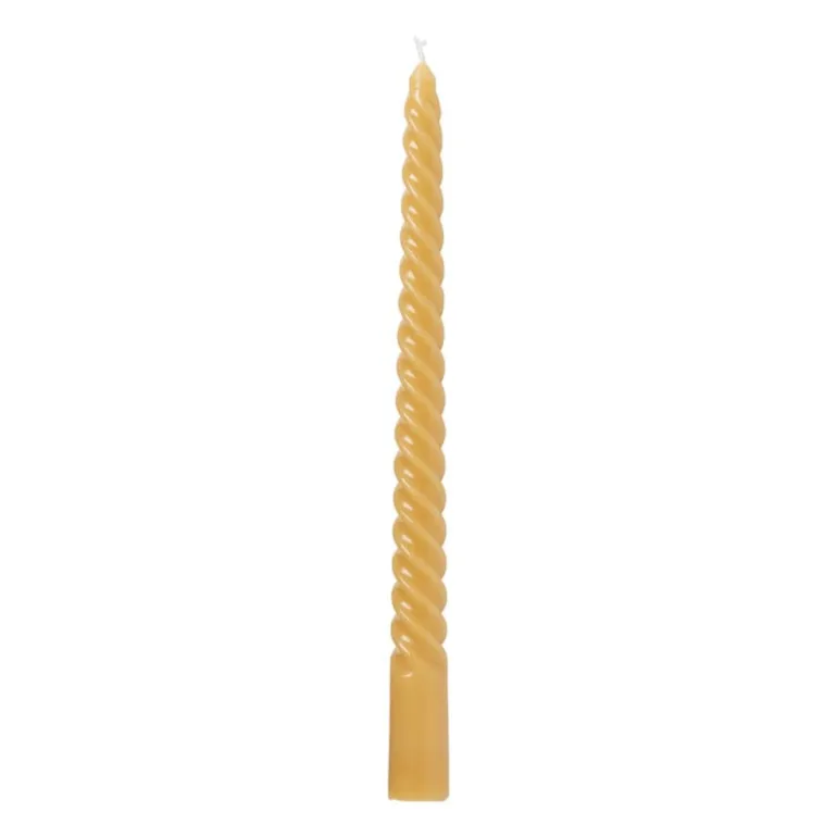 Twisted dinerkaars - okergeel - ⌀2x25 cm