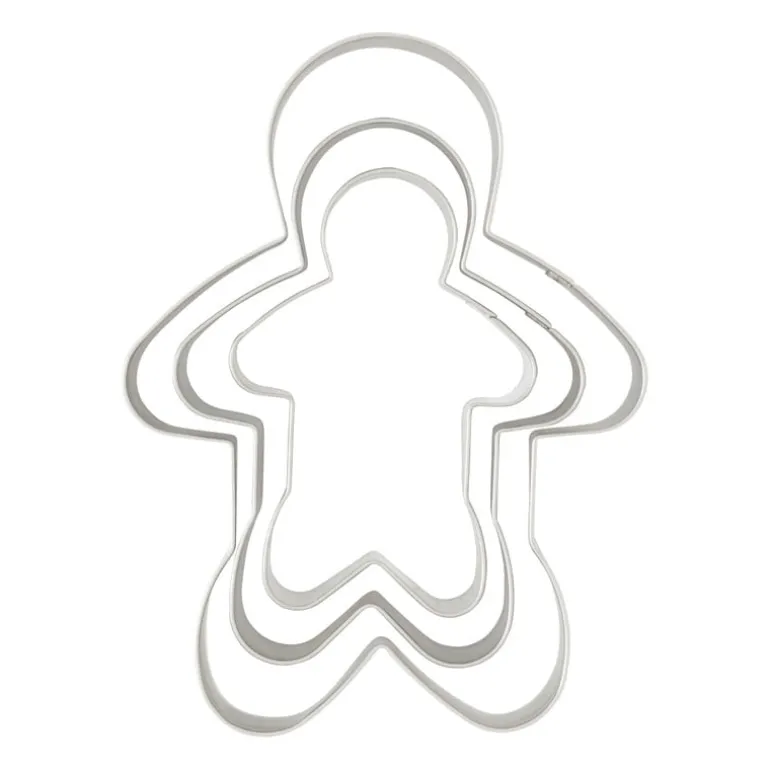 Uitsteekvormpjes gingerbread man - set van 3