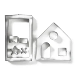 Uitsteekvormpjes gingerbread huis - set van 10