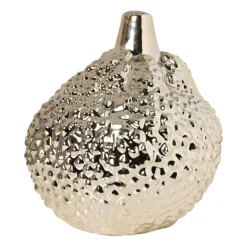 Vaasje bol - zilverkleurig - ø12.5x11 cm