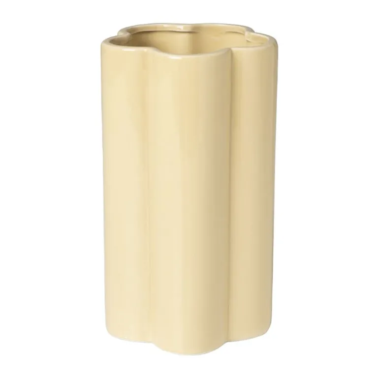 Vaas klaver - beige - ø10x18 cm