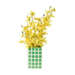 Vaas tegel klein - groen - 12x8x8 cm