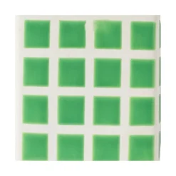 Vaas tegel klein - groen - 12x8x8 cm
