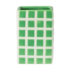 Vaas tegel klein - groen - 12x8x8 cm
