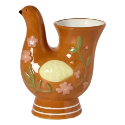 Vaas vogeltje - oranje - 18.5x14.5x10 cm