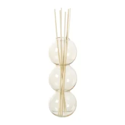 Vaas voor geurstokjes bollen - geel - Ćø6.5x16.5 cm