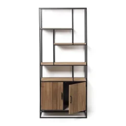 Vakkenkast Charlie met deuren - 73x33x170 cm