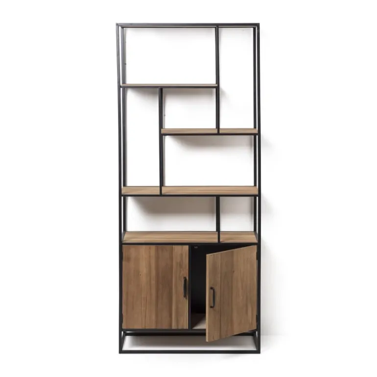 Vakkenkast Charlie met deuren - 73x33x170 cm