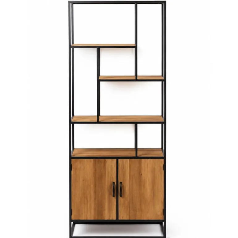 Vakkenkast Charlie met deuren - 73x33x170 cm