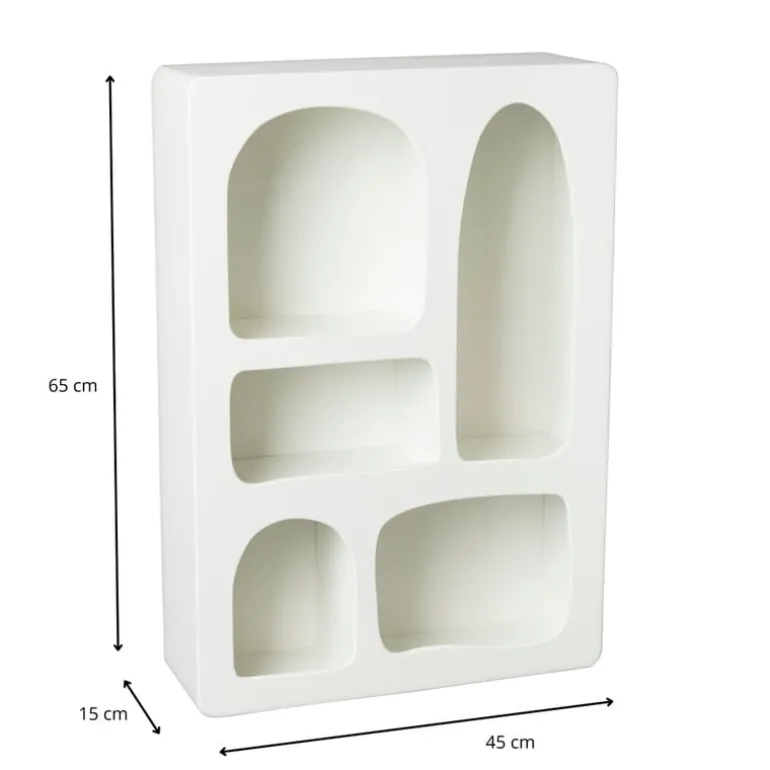5 vakkenkast Zaha organic - MDF - 65x45x15 cm