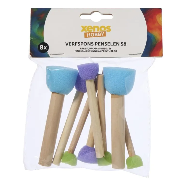 Verfspons penselen - set van 8