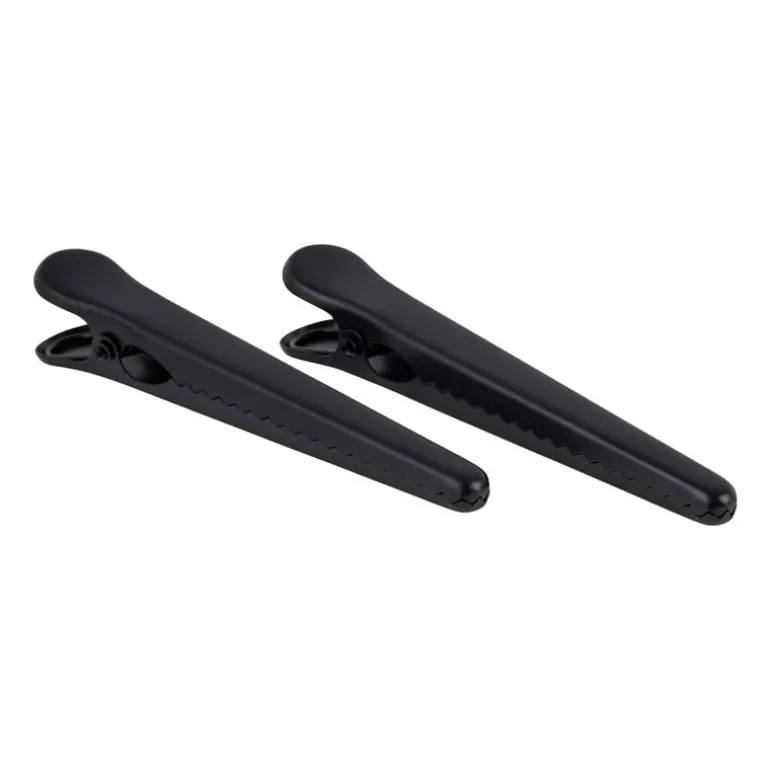 Vershoudclips zwart - 12 cm - set van 2