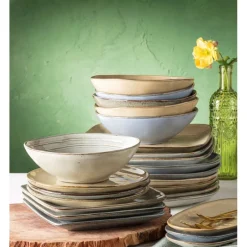Vierkant bord Toscane - beige - 25 cm