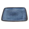 Vierkant bord Toscane - donkerblauw - 20 cm