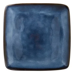 Vierkant bord Toscane - donkerblauw - 20 cm