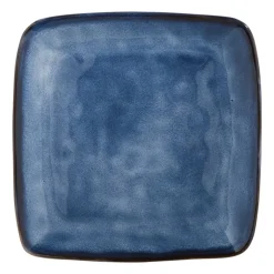 Vierkant bord Toscane - donkerblauw - 25 cm