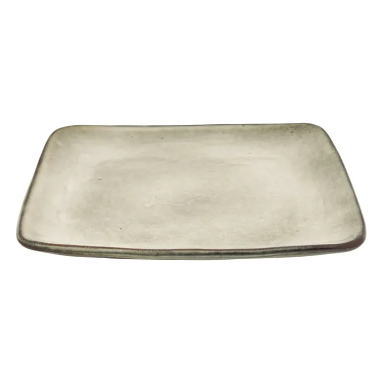 Vierkant bord Toscane - grijs - 20 cm