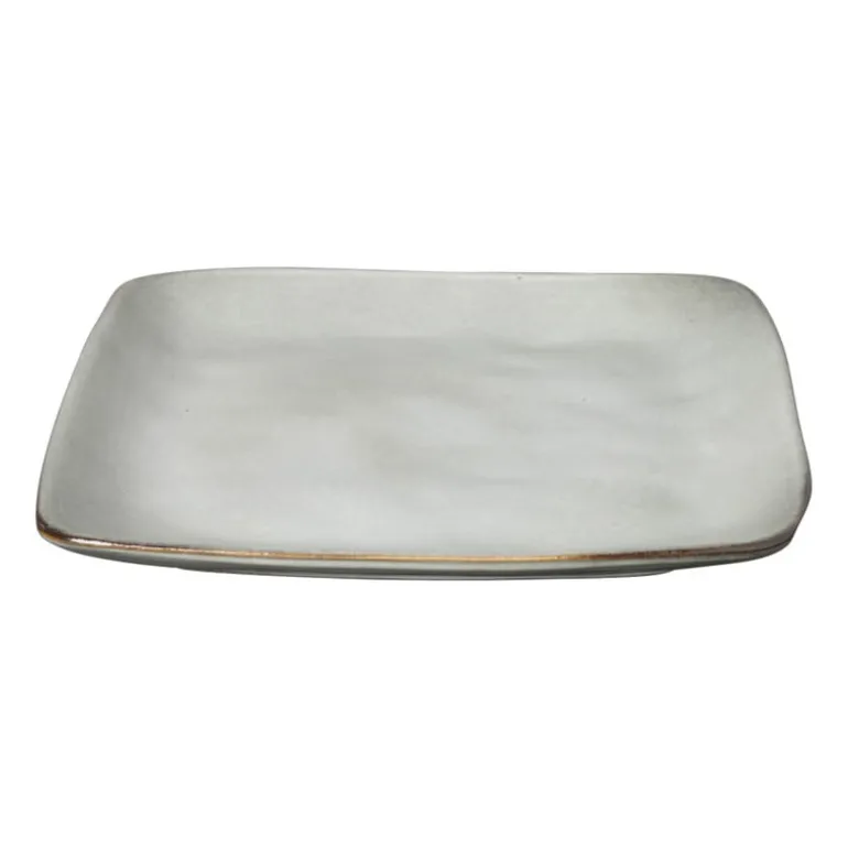 Vierkant bord Toscane - grijs - 20 cm