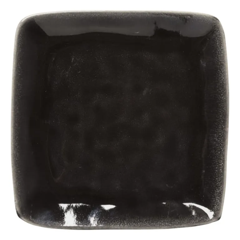 Vierkant bord Toscane - zwart - 20 cm