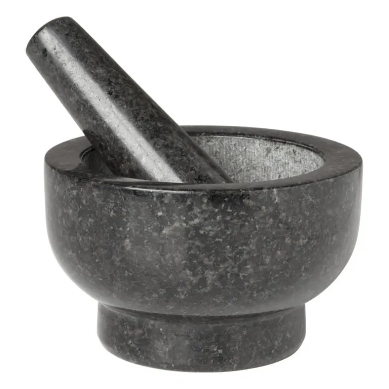 Vijzel graniet - zwart - ø12.5x7.5 cm