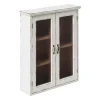 Vitrinekast 2 deuren - wit - 60x50x15 cm