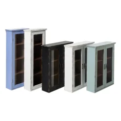 Vitrinekast 2 deuren - wit - 60x50x15 cm