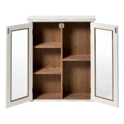 Vitrinekast 2 deuren - wit - 60x50x15 cm