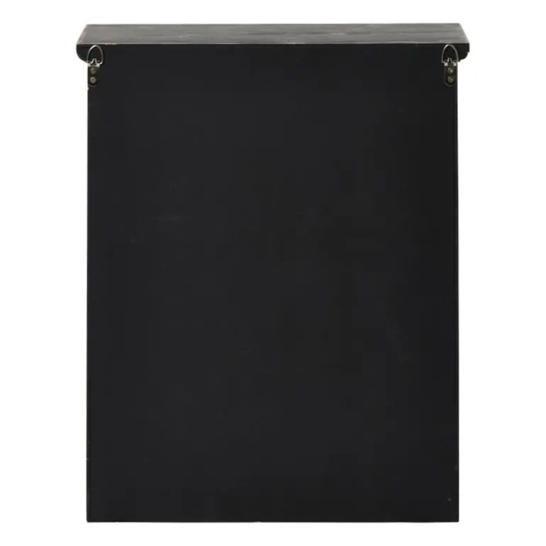 Vitrinekast 2 deuren - zwart - 60x50x15 cm