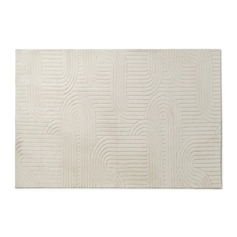Vloerkleed wave - wit - 120x180 cm