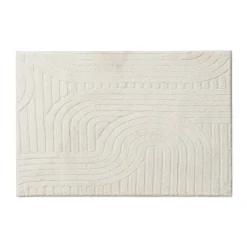 Vloerkleed wave - wit - 60x90 cm