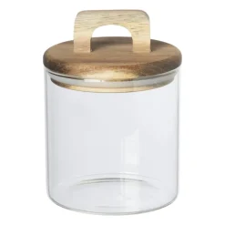 Voorraadpot met acacia deksel klein - 110 ml