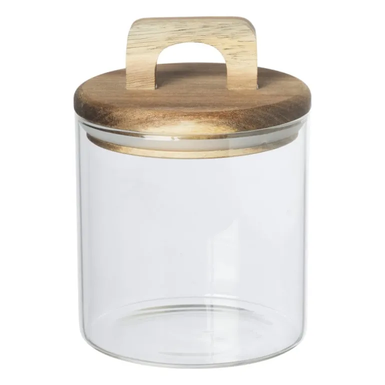 Voorraadpot met acacia deksel klein - 110 ml