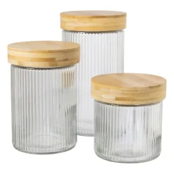 Voorraadpot met bamboe deksel - 1 liter