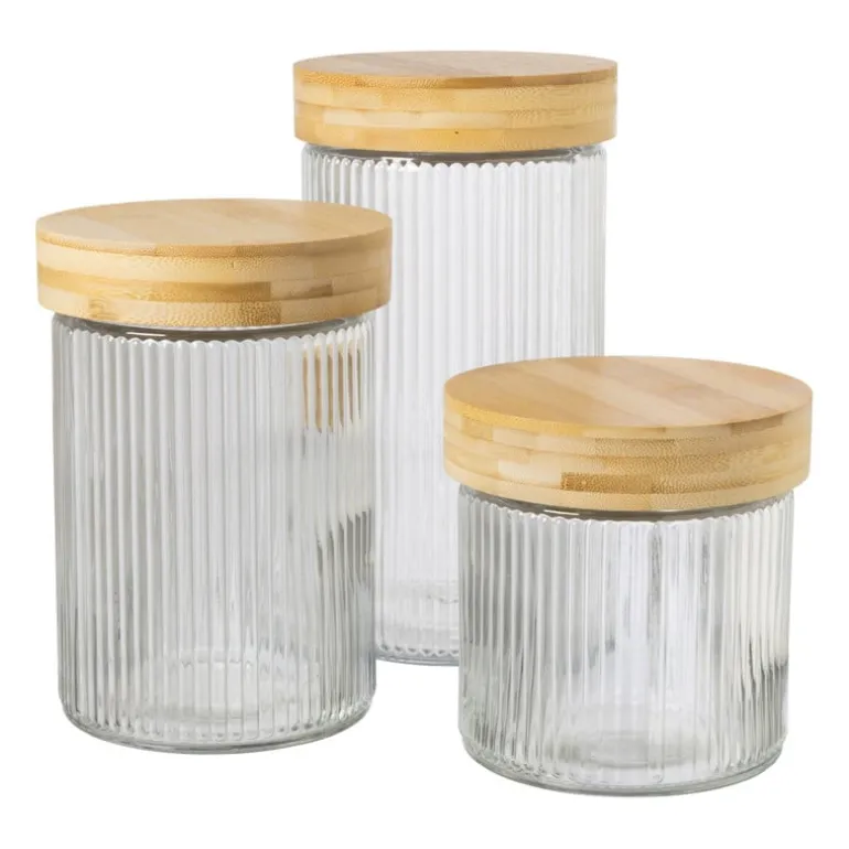 Voorraadpot met bamboe deksel - 1 liter