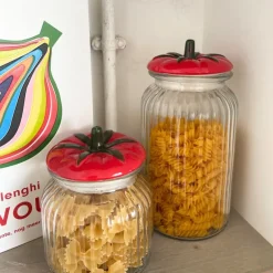 Voorraadpot tomaat - transparant/rood - 1.2 liter