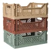 Vouwkrat groot - beige - 14.5x40x30 cm
