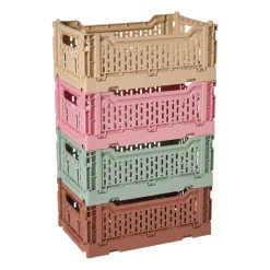 Vouwkrat middel - roze - 10.5x27x17 cm